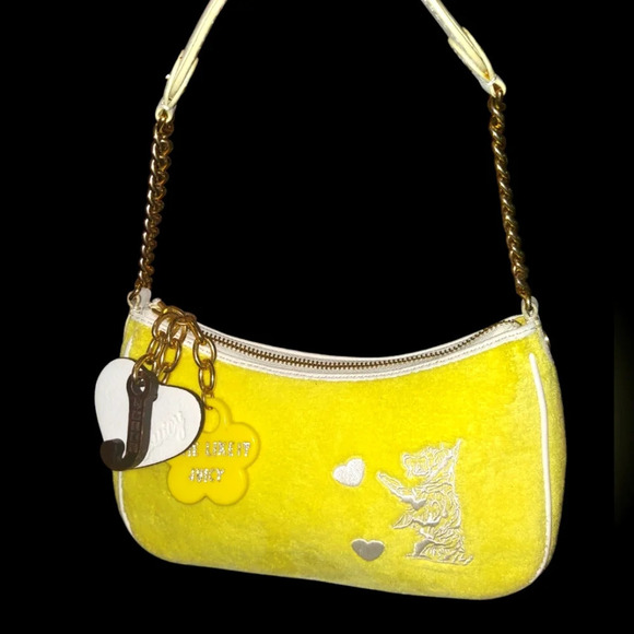 Juicy Couture Handbags - Juicy Couture Yellow Terry Mini Bag Baguette